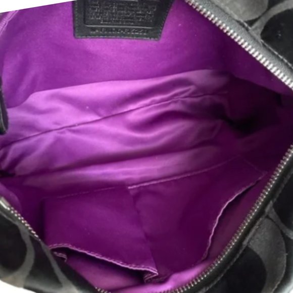 SOLD Preowned COACH Black Carly Shoulder Signature Hand Bag Purse K1176-F15250 - Picture 6 of 6
